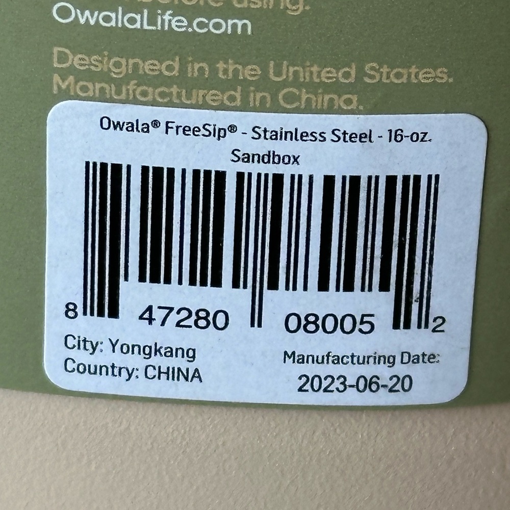 Owala Kids FreeSip Stainless Steel Water Bottle / 16oz / Color: Sandbox (age 3+) - Picture 3 of 5